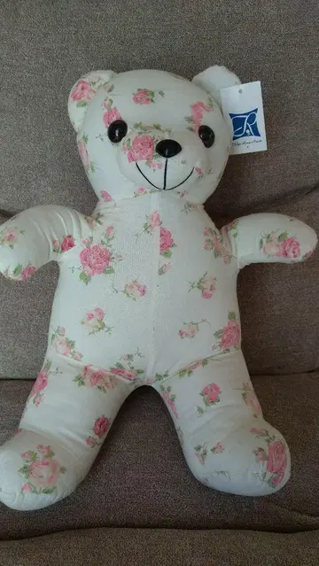 도쿄 로움 어셋 꽃무늬 테디베어 약 42cm 택 포함