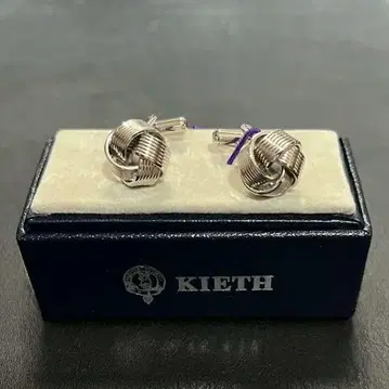 KIETH 커프스 버튼 실버 꼰 끈