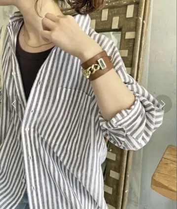 Spick & Span 23SS 코튼 린넨 루즈 셔츠