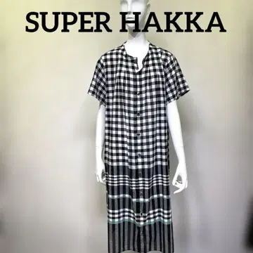 SUPER HAKKA 빅 사이즈 체크 무늬 원피스 여성용 3XL