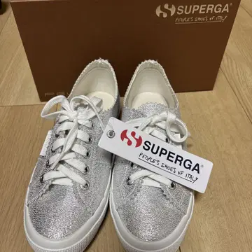 SUPERGA 실버 글리터 스니커즈 37