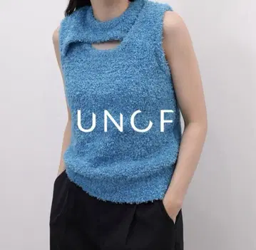 unof Knit 탱크탑 블루 니트 탱크 탱크탑