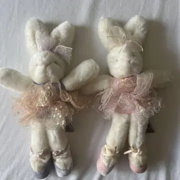 발레리나 토끼 봉제인형 2개 세트