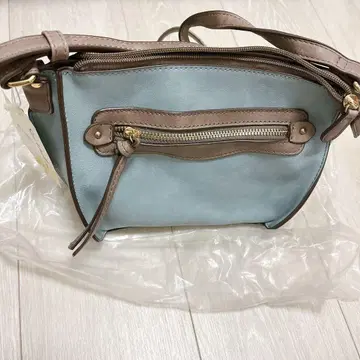 새상품 SAC 가죽 숄더백 파란색 중형
