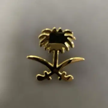 사우디아라비아 핀 배지 골드 야자수