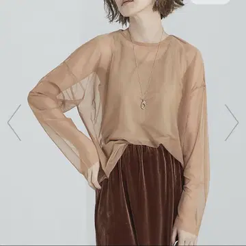 abahouse.mavie 시스루 긴팔 상의 탱크탑