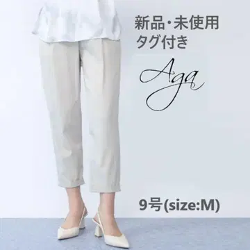 새상품 미사용 택 포함 Aga 아가 스트레치 팬츠 베이지 9호 M