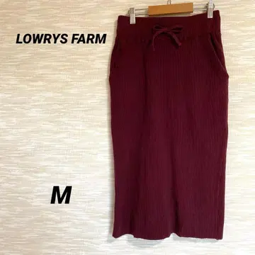 LOWRYS FARM 리브 타이트 스커트 [M] 무릎 기장 고급 0467