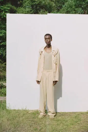 AURALEE WHITE CASHMERE COVERALL