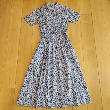Maker's Shirt Kamakura 꽃무늬 반팔 셔츠 원피스