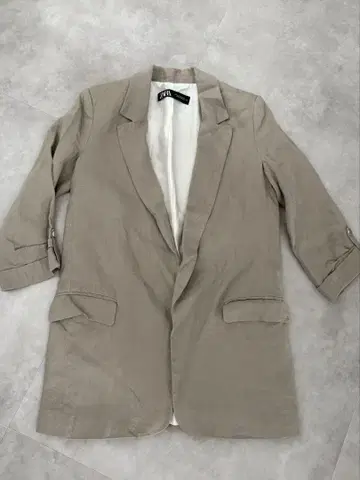 ZARA 린넨 롤업 자켓 블레이저 XS