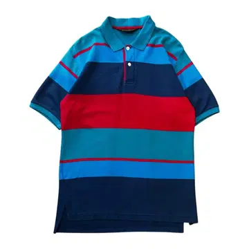 80s Eddie Bauer 멀티 보더 피케 셔츠 아메카지 인기