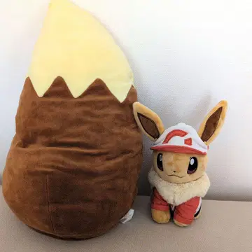 포켓몬 센터 봉제 인형 쿠션 이브이 꼬리 레츠고