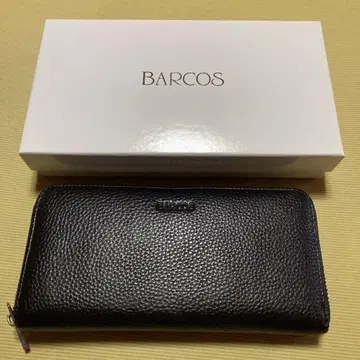 BARCOS 블랙 가죽 장지갑