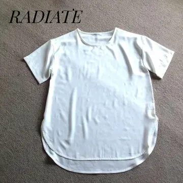 새상품급 RADIATE 화이트 빅 반팔 블라우스 라운드넥 셔츠