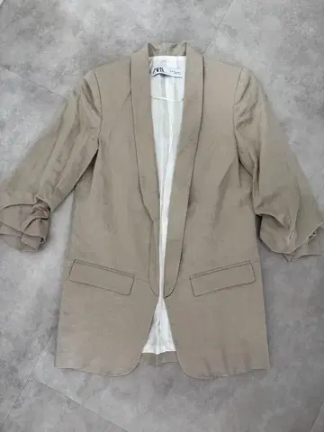 ZARA 베이지 린넨 자켓 XS 새상품