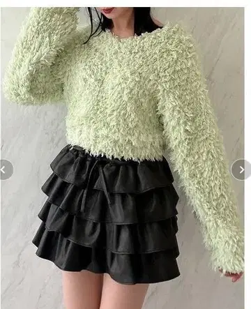 푸들 볼륨 티셔츠 dazzlin 그린