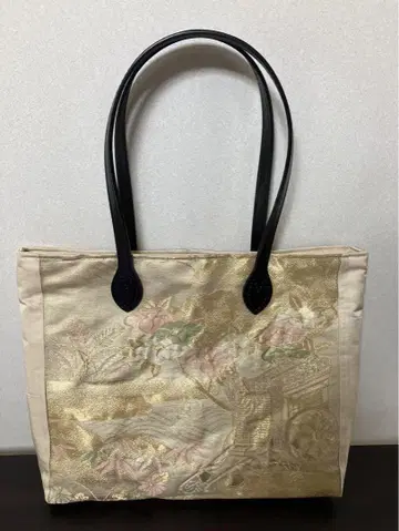 안즈룸 살짝 럭셔리한 토트백 핸드백 기모노 오비 금 x 우차