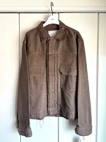 sacai 데님 자켓 사이즈 2 브라운
