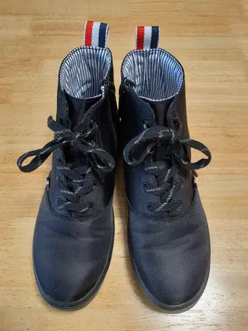 le coq sportif 블랙 하이컷 레인부츠