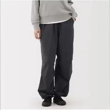 무인양품 유틸리티 이지 와이드 팬츠 다크 그레이 XXL