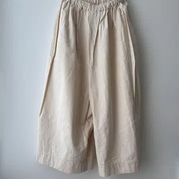 고쉬 코튼 옥스 8부 와이드 팬츠