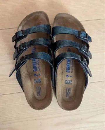버켄스탁 컨디션 최상 플로리다 37 메탈릭 그린 24cm