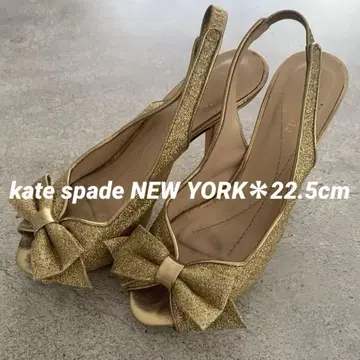 kate spade NEW YORK 골드 리본 슬링백 펌프스