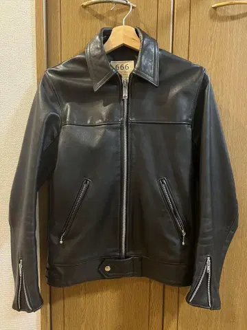666 Leather Wear 라이더 자켓 34 사이즈 블랙