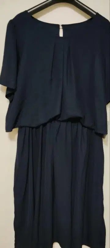 원피스 반팔 네이비 도킹 3L 택 포함, 깨끗한 스타일, 허리밴딩