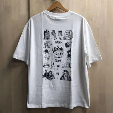 러킹 클래스 티셔츠 스케치탱크 타투 아트 화이트 L