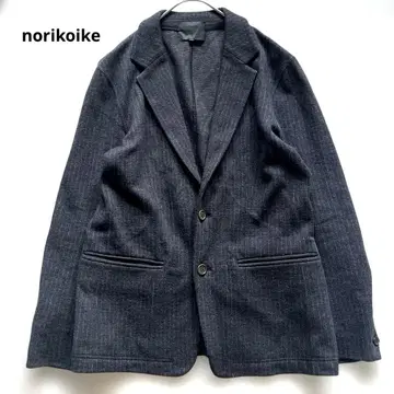 norikoike 남성용 스트라이프 울 자켓