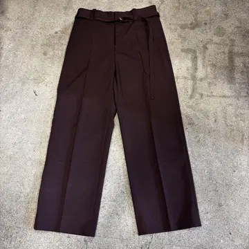 jil sander belted tuck trouser