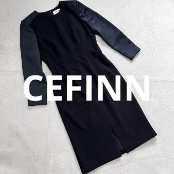 [새상품급] CEFINN 세핀 블랙 원피스 슬릿 긴팔 포멀