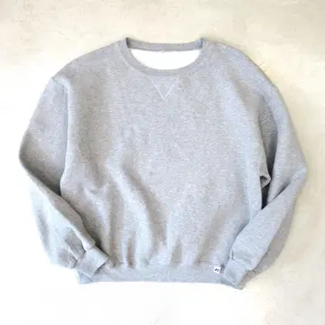 00S 러셀 애슬레틱 무지 그레이 앞V 맨투맨 구제 의류 Y2K XL