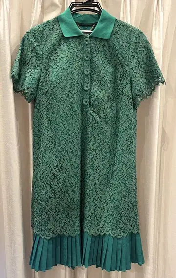 뮤베르 muveil 셔츠 원피스 무릎 기장 레이스 반팔