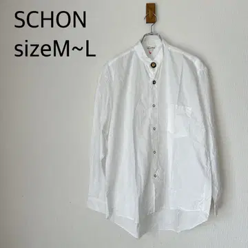 [미품] SCHON 화이트 셔츠 M~L