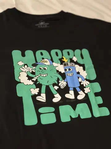 Happy Time T셔츠 블랙 420