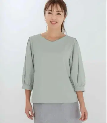 EDIST.CLOSET 상의 블라우스 그린 시어