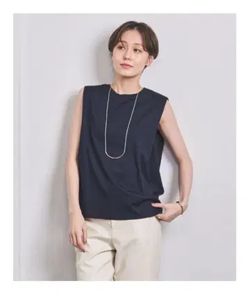 유나이티드 애로우즈 슬리브리스 컷소 네이비