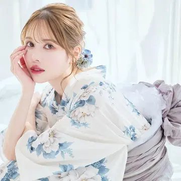 새상품 유카타 세트 유카타 여성용 성인 스카이블루 화이트 Y5-3