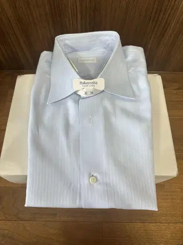 Zegna 제냐 라이트 블루 스트라이프 긴팔 셔츠
