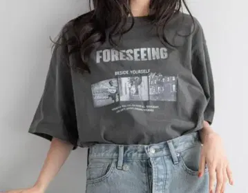 LOWRYS FARM 사진 그래픽 티셔츠