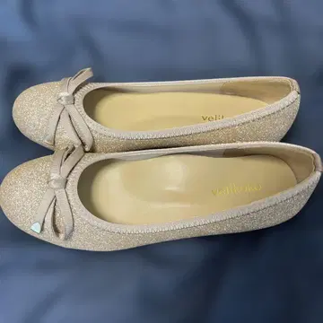 velikoko 골드 글리터 플랫슈즈 23cm