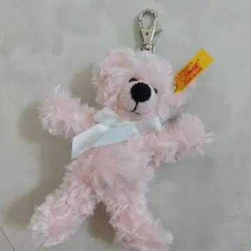 새상품급 슈타이프 테디베어 키링 핑크 봉제인형 마스코트