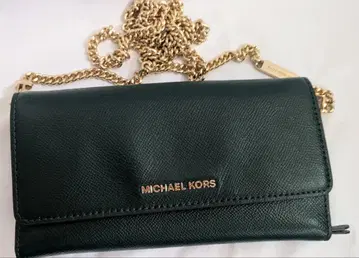 MICHAEL KORS 체인 지갑 그린 & 민트 그린