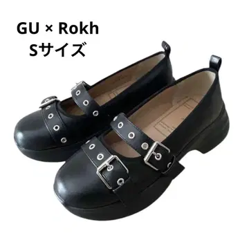 GU x rokh 메리 제인 신발 블랙 S 사이즈