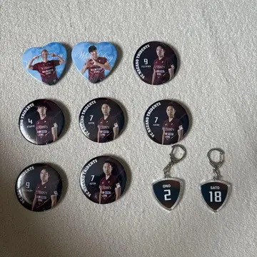 VC 나가노 트라이덴츠 굿즈 묶음 판매 캔뱃지 키링