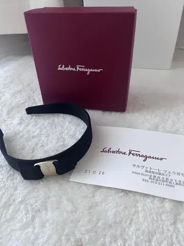 [정품] Salvatore Ferragamo 머리띠 블랙