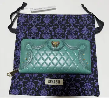 안나수이 ANNA SUI 엘레노아 라운드 지퍼 장지갑 터콰이즈 새상품